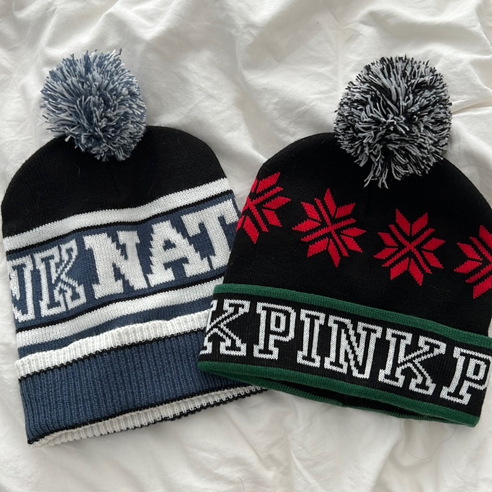 Victoria Secret PINK beanies (2)